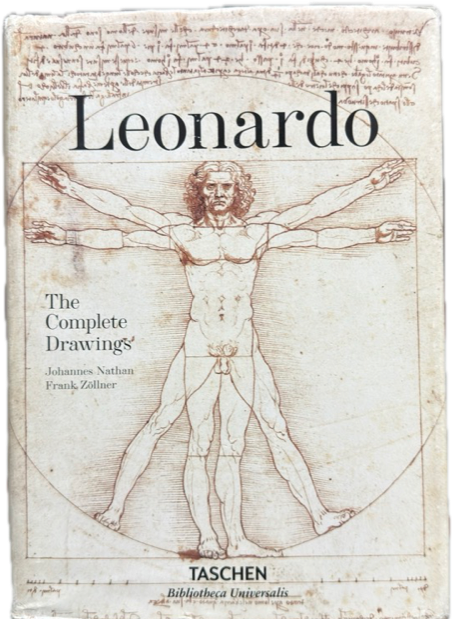Cutout of the book Leonardo: The Complete Drawings